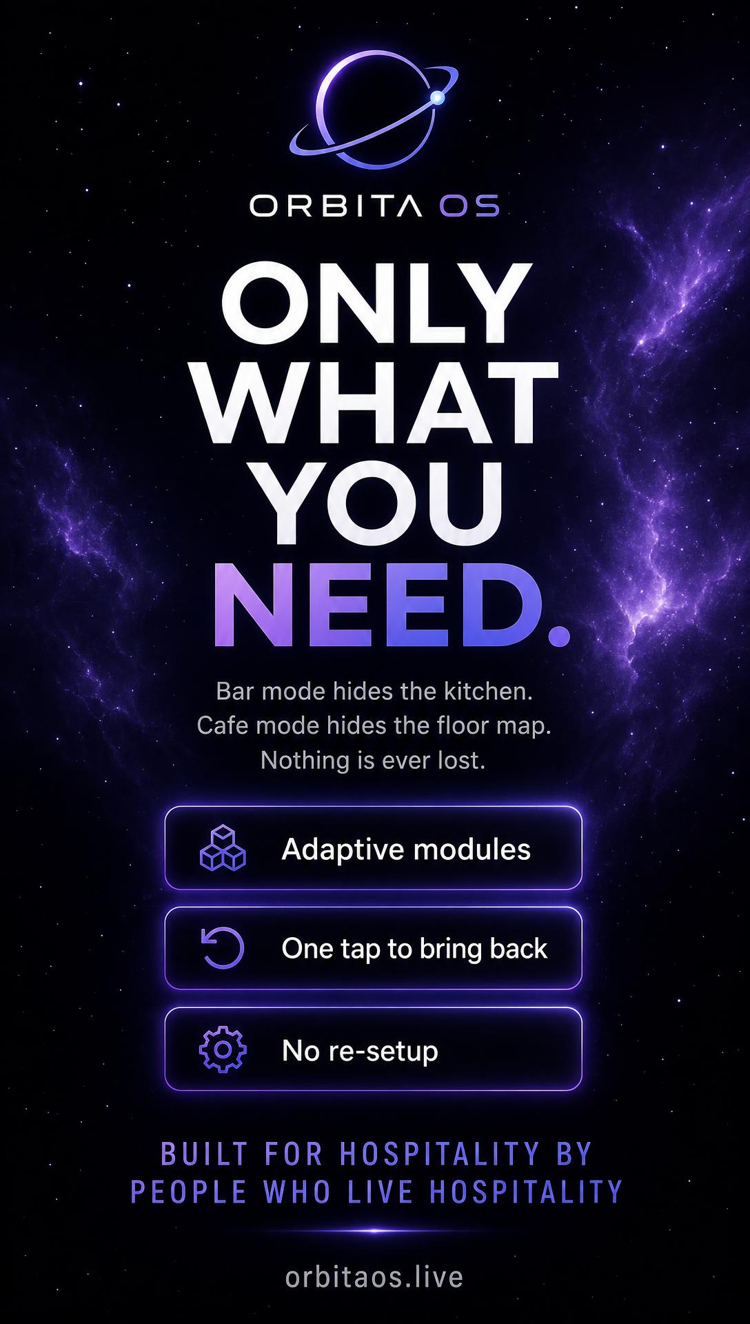Orbita OS — Only what you need — story / reel